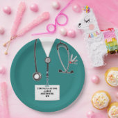 Papiertafel für den medizinischen Abschluss Pappteller (Party)