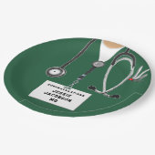 Papiertafel für den medizinischen Abschluss Pappteller (Schrägansicht)