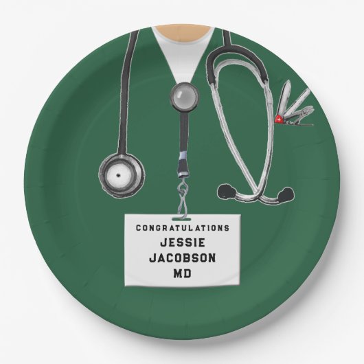 Papiertafel für den medizinischen Abschluss Pappteller (Vorderseite)