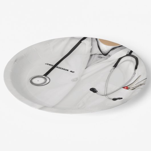 Papiertafel für den medizinischen Abschluss Pappteller (Schrägansicht)