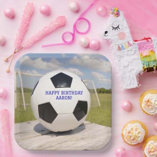 Papiertafel für den Torpfosten in Schwarz und Weiß Pappteller (Party)