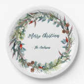 Papiertafel für den Watercolor-Wald Pappteller (Vorderseite)