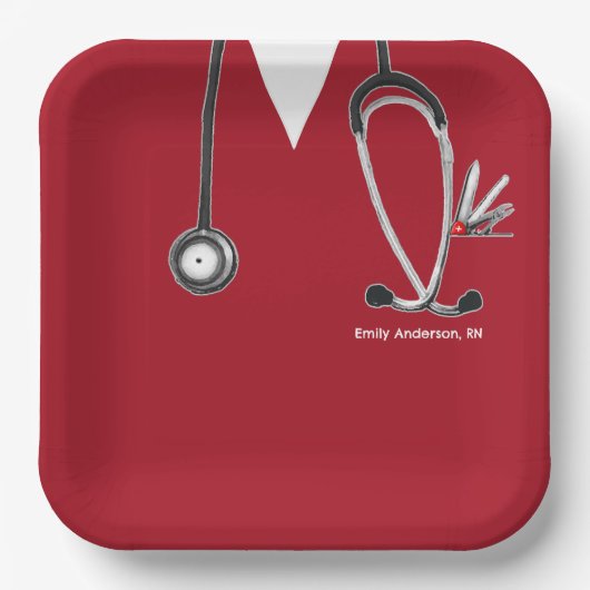 Papiertafel für die Krankenpflege Pappteller (Vorderseite)