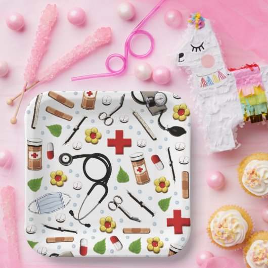 Papiertafel für die Krankenpflege Pappteller (Party)