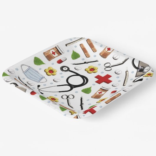 Papiertafel für die Krankenpflege Pappteller (Gewinkelt)