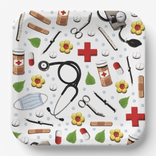 Papiertafel für die Krankenpflege Pappteller (Vorderseite)