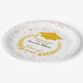Papiertafel für Gold Cap und Laurel Graduation Par Pappteller (Schrägansicht)