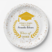 Papiertafel für Gold Cap und Laurel Graduation Par Pappteller (Vorderseite)