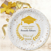 Papiertafel für Gold Cap und Laurel Graduation Par Pappteller