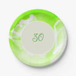 Papiertafel für grüne Blütenblätter Pappteller