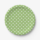 Papiertafel für grüne und weiße Polka-Dots Pappteller (Vorderseite)
