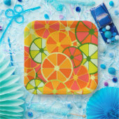 Papiertafel für helle, geschnittene Citrus Pappteller (Party)