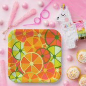 Papiertafel für helle, geschnittene Citrus Pappteller (Party)