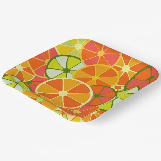 Papiertafel für helle, geschnittene Citrus Pappteller (Gewinkelt)
