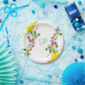 Papiertafel für Hibisken Blume Pappteller (Party)