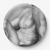 Papiertafel für ihn - Kunsthandwerkskunst Zeichnen Pappteller (Vorderseite)