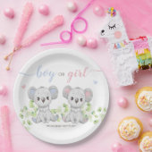 Papiertafel für Koala Gender Reveal Party. Pappteller (Party)