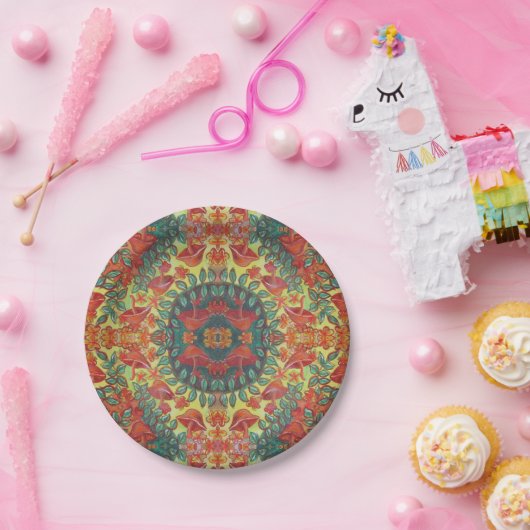 Papiertafel für Pilze und Blätter Pappteller (Party)