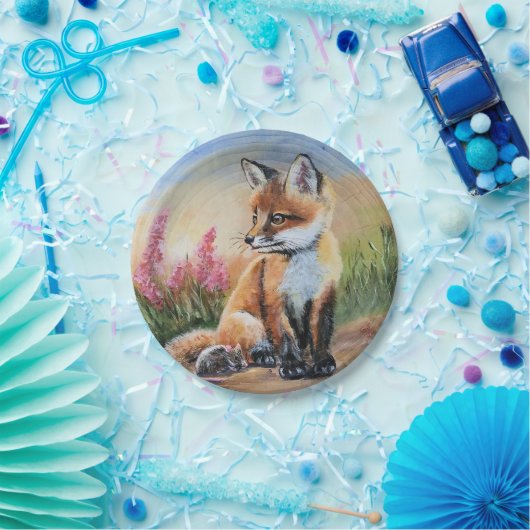 Papiertafel für Red Fox Kit und Maus Pappteller (Party)