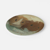 Papiertafel für Schweine mit doppelter Guinea Pappteller (Schrägansicht)