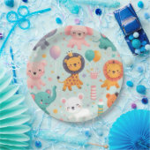Papiertafel für Tiere Pappteller (Party)