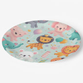 Papiertafel für Tiere Pappteller (Schrägansicht)