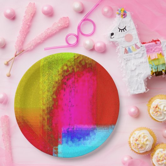 Papiertafel "Krawatte getaut" aus Party Pappteller (Party)