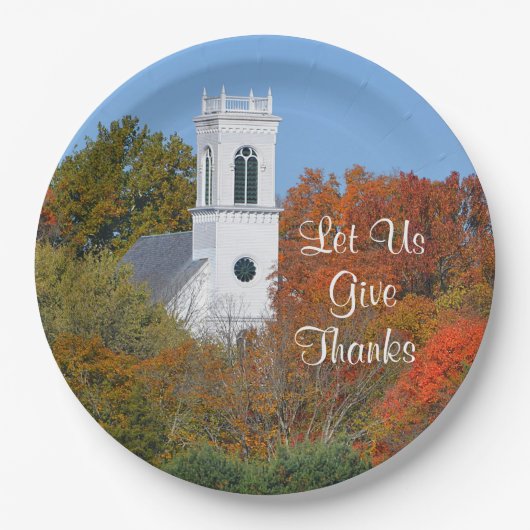 Papiertafel "Lass uns danke" Pappteller (Vorderseite)