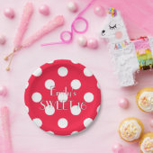 Papiertafel mit rotem und weißem Polka Pappteller (Party)