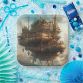 Papiertafel: Steampunkreise Pappteller (Party)