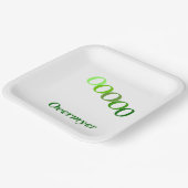 Papiertafel - Vorstiche mit Namen im Grünen Pappteller (Gewinkelt)