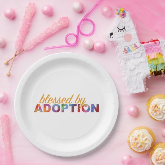Papiertafel zur Feier der Adoption Pappteller (Party)