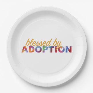 Papiertafel zur Feier der Adoption Pappteller