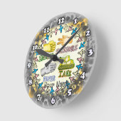 Papiertank Runde Wanduhr (Winkel)