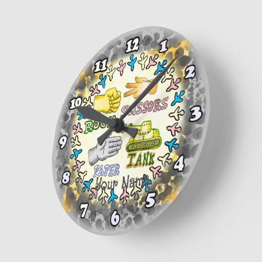 Papiertank Runde Wanduhr (Winkel)