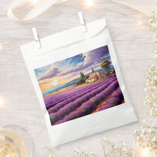 Papiertasche mit Charme Lavendel Provence Frankrei Geschenktütchen