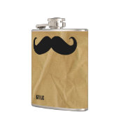 Papiertasche mit Mustache Custom Flask Flachmann (Links)