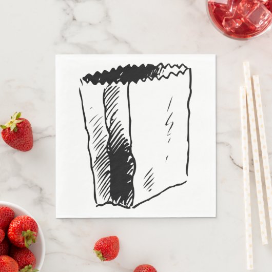 Papiertasche Zeichnend Papier Napkins Serviette (Beispiel)