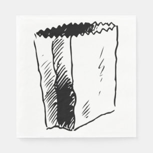 Papiertasche Zeichnend Papier Napkins Serviette