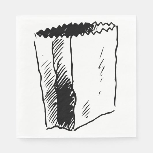 Papiertasche Zeichnend Papier Napkins Serviette (Vorderseite)