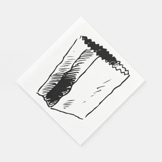 Papiertasche Zeichnend Papier Napkins Serviette (Ecke)