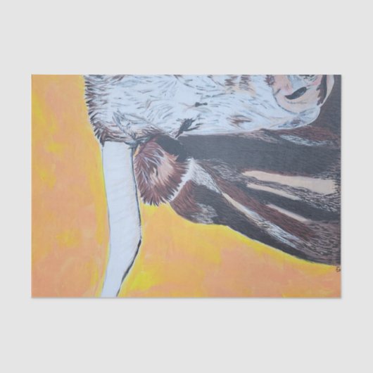 Papiertaschentuch, langes Horn Seidenpapier (Vorderseite)