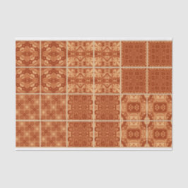 Papiertaschentuch mit roten, orangefarbenen und ge seidenpapier