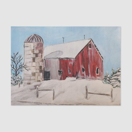 Papiertaschentücher, alte Scheune Seidenpapier (Vorderseite)