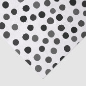 Papiertaschentücher aus schwarz-weiß-Polka Seidenpapier (Detail)