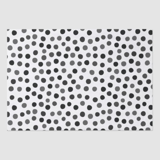 Papiertaschentücher aus schwarz-weiß-Polka Seidenpapier (Vorderseite)