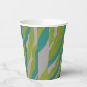 Papiertasse aus grün und türkis gestrichenem Papie Pappbecher (Links)