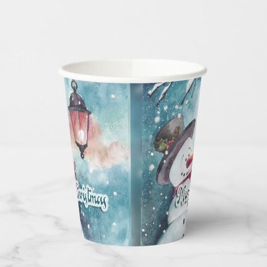 Papiertasse Frohe Weihnachten Pappbecher (Links)