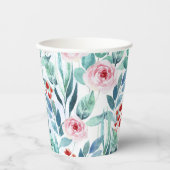 Papiertasse für Babydusche mit niedlichem Design. Pappbecher (Vorderseite)