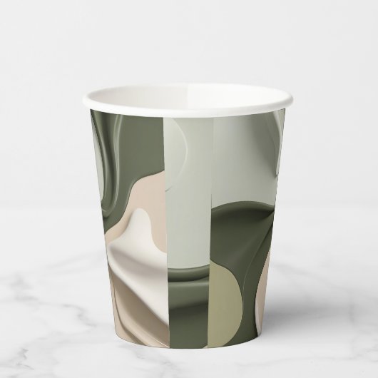 Papiertasse in abstrakter Grafik Pappbecher (Links)